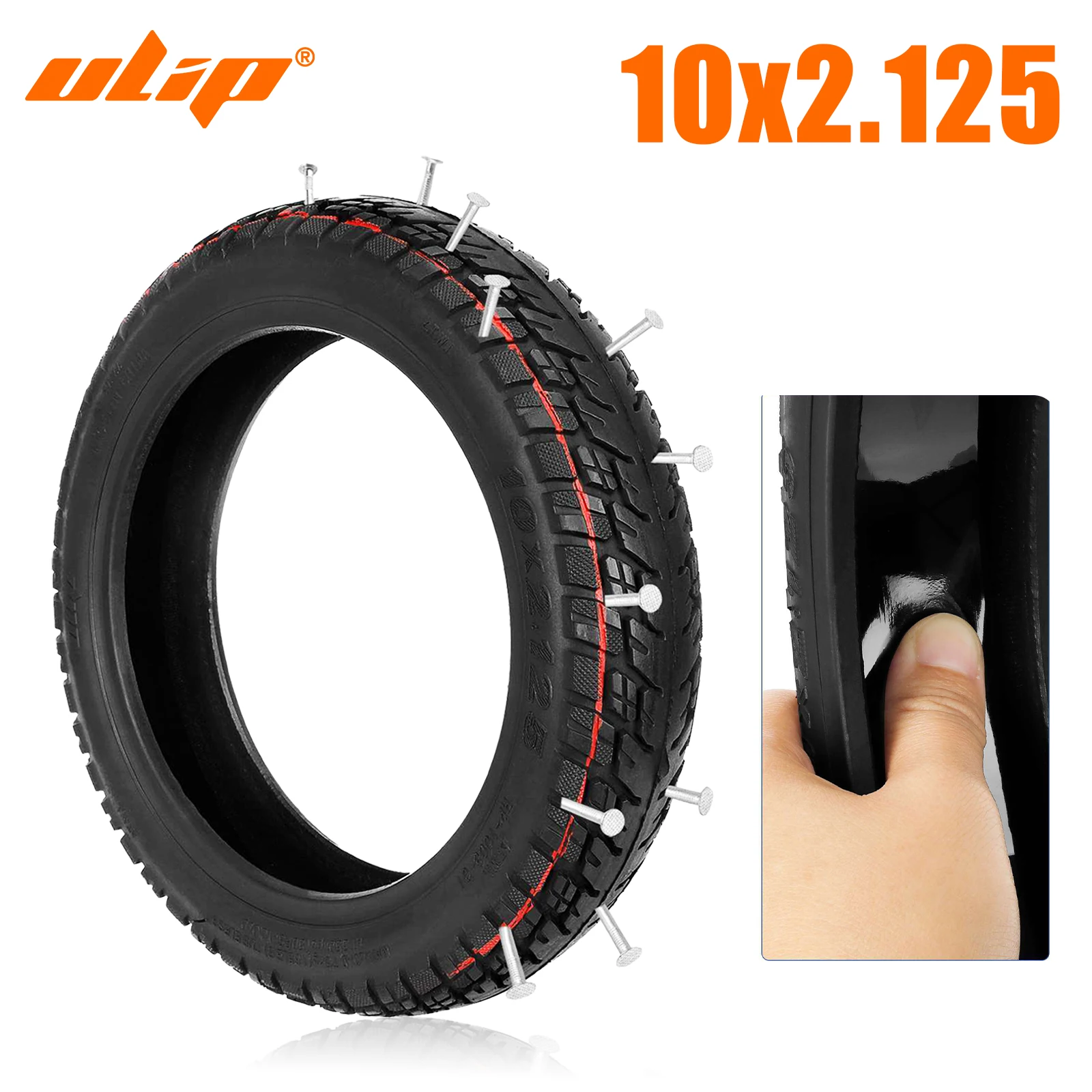 

Ulip 10x2.125 Self-healing Tire for Ninebot F20 F25 F30 F40 Electric Scooter Built-in Gel Tubeless Tire Off-road Jelly Tires