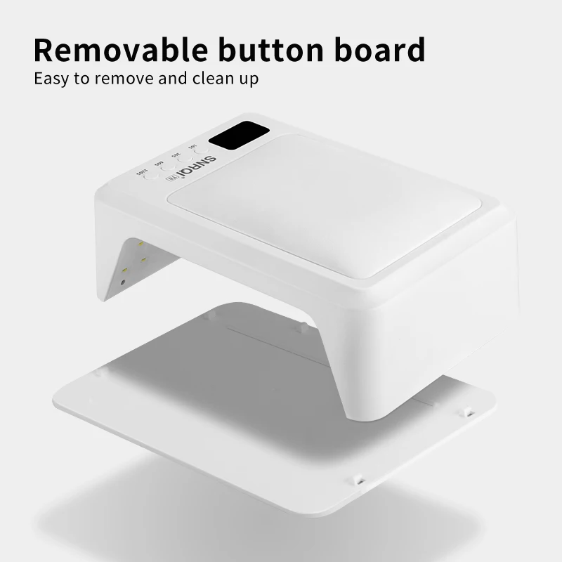 72W UV LED 네일 램프 전문가용 2-in-1 대형 UV 네일 라이트 경화 네일 드라이어 (네일 팔 받침대 포함) 네일 아트 살롱용