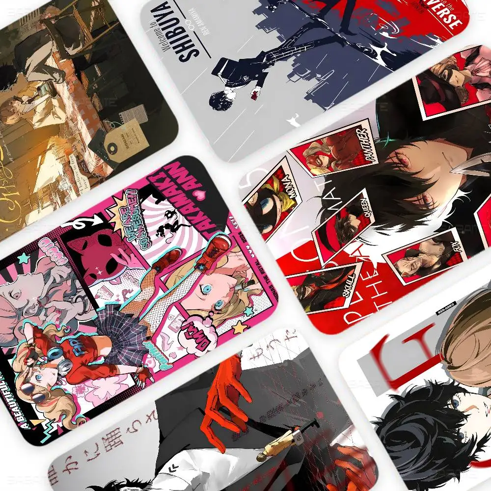 Hot Video Game P-Persona 5 Gaming Anime Spend or Save Funny On Off Ultra Thin No Fade Sticker Skin Cover Film for Credit Card