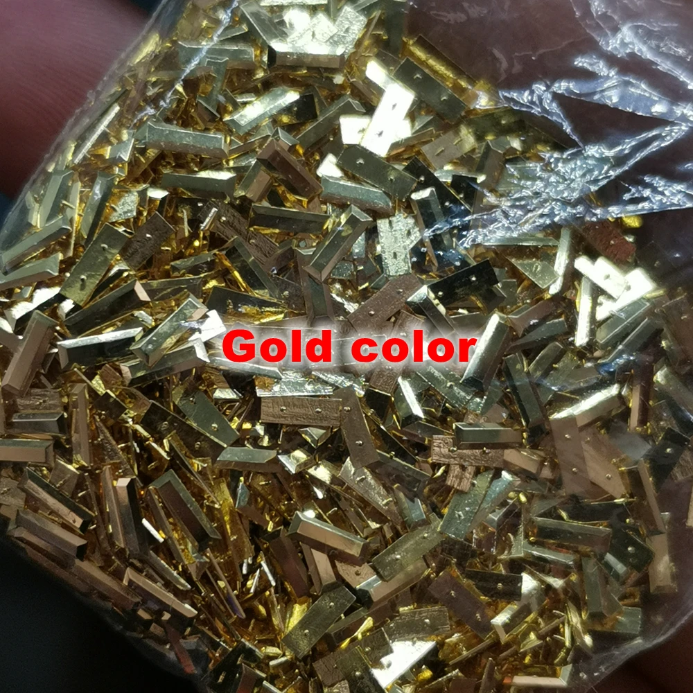 مشاهدة الطلب ساعة مؤشرات ساعة لامعة فضية اللون مستطيل الشكل (بدون لوم) 1.5 مللي متر × 4.5 مللي متر ساعة معدنية صانع الساعات دبوس