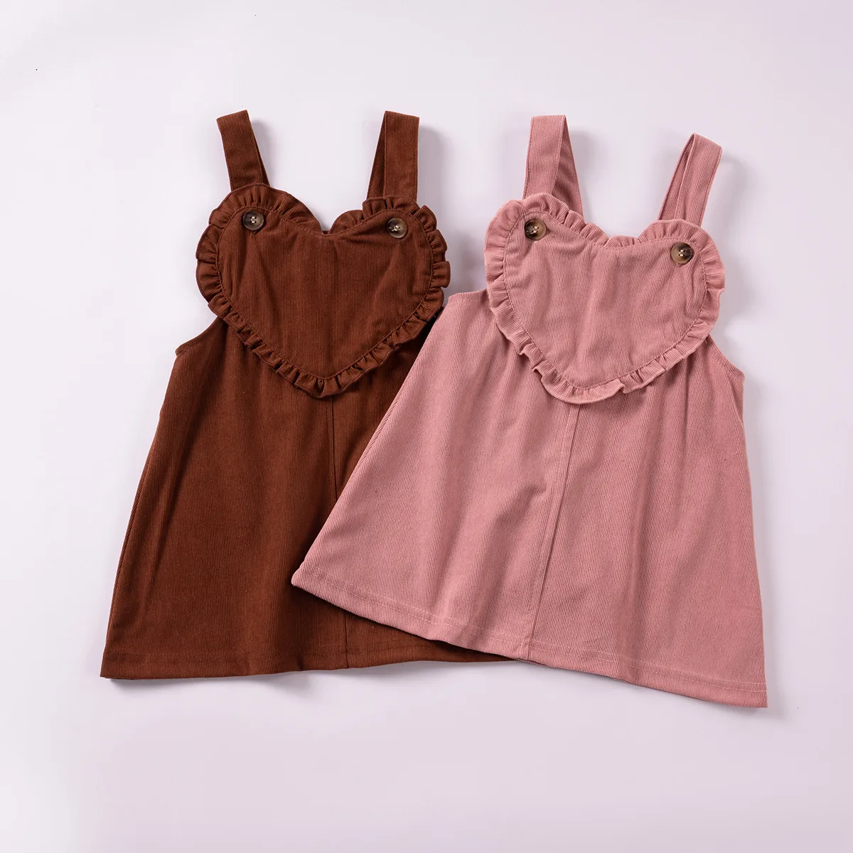 

2025 New Style Baby Girls Clothing Korean Style Sweet Love Suspender Skirt Comfortable Casual Skirts for Girls