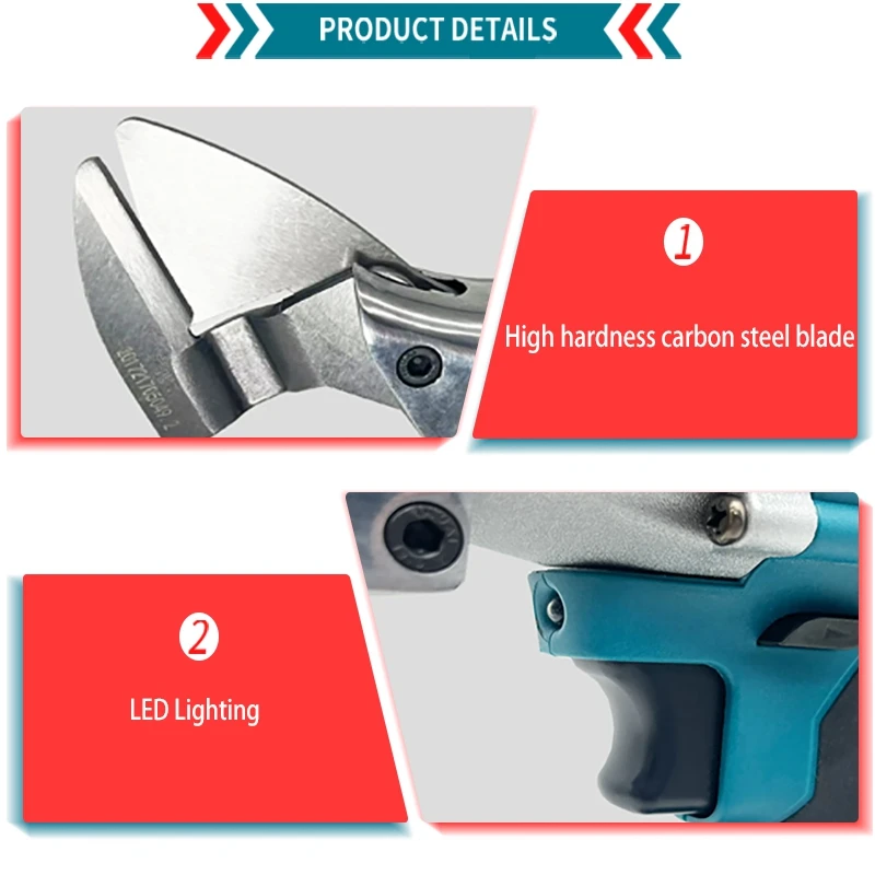 ATO Electric Cordless Iron Scissors Metal Cutting Tools Iron Shear Sheet Shears Carbon Steel Cutter For Makita 18V Battery