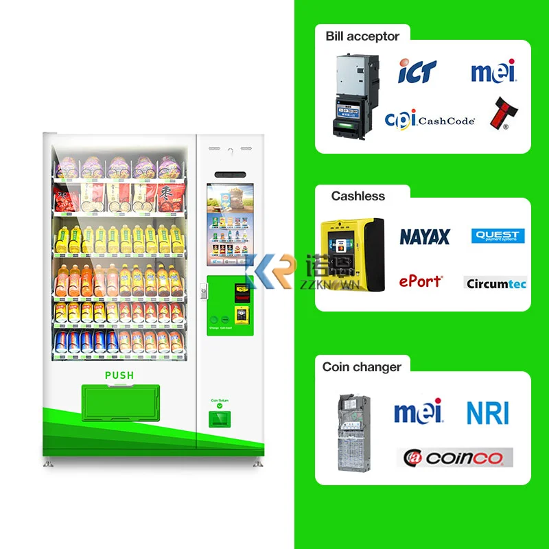 Screen Touch Pizza Coffee Vending Machine Automatic Self Service Candy Vending for Snack Drink