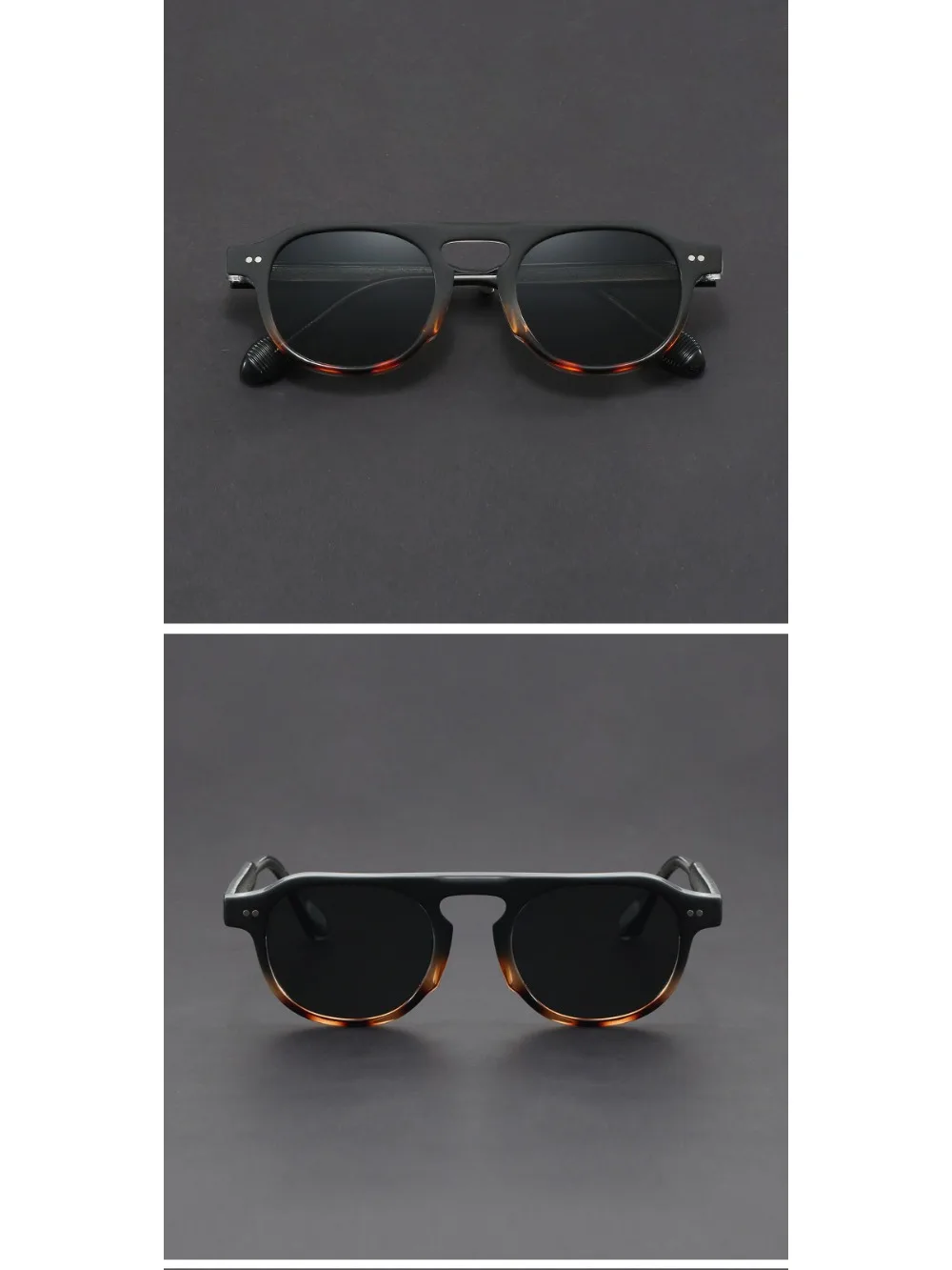 Marken-Echte Vintage-Brillen für Herren Modische Schildpatt-Acetat Hochwertige Sonnenbrillen für Damen – Detail 6