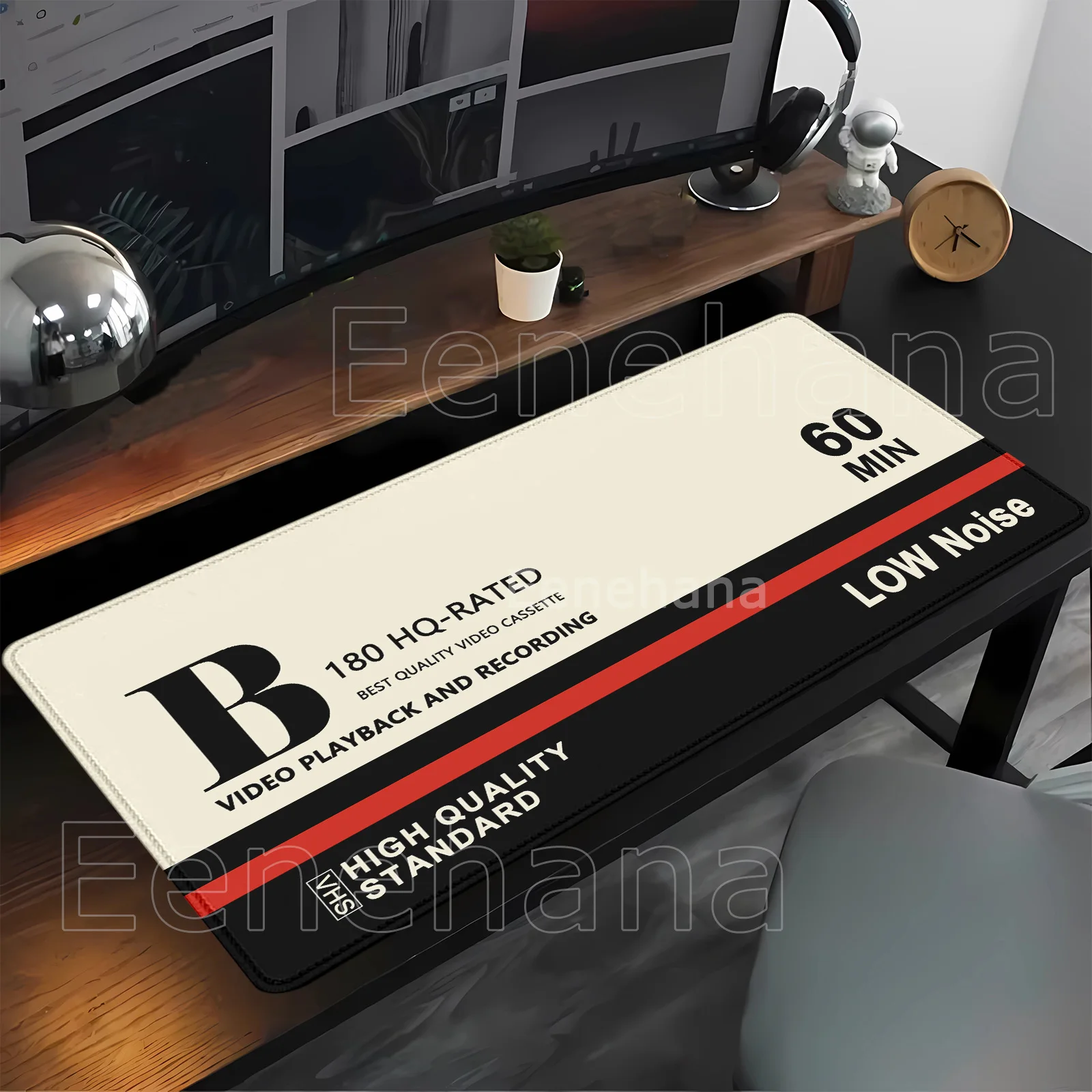 

90x40cm Retro VHS Style Mouse Pad Xxl Computer Large Size Mousepad Non-slip Gamer Keyboard Mausepad Art Design HD Deskmat Carpet
