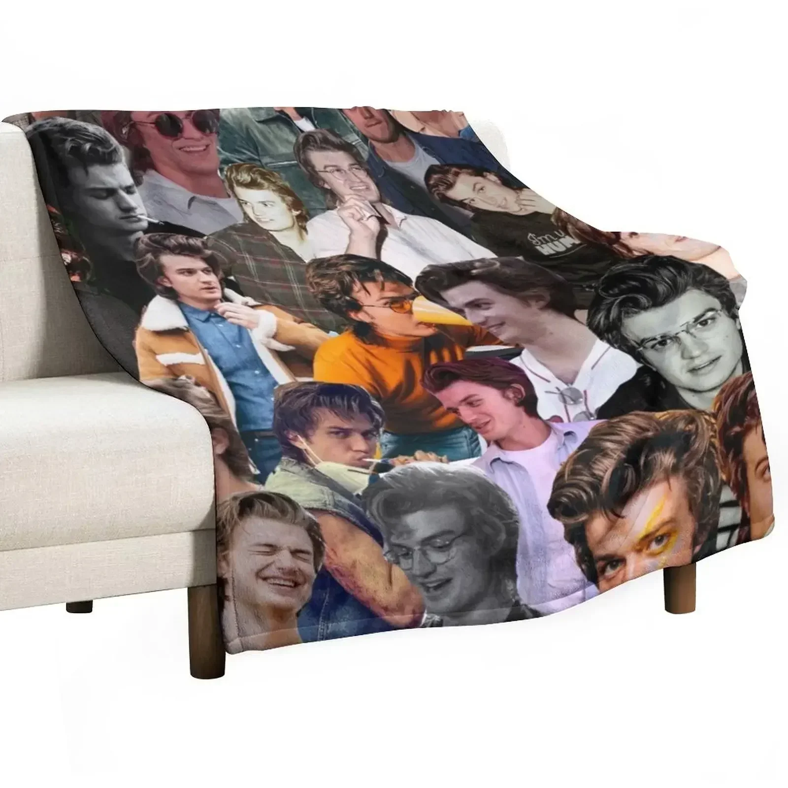 Joe Keery Collage Throw Blanket anime Moving Quilt Sofa Quilt heavy to sleep Stuffeds Blankets
