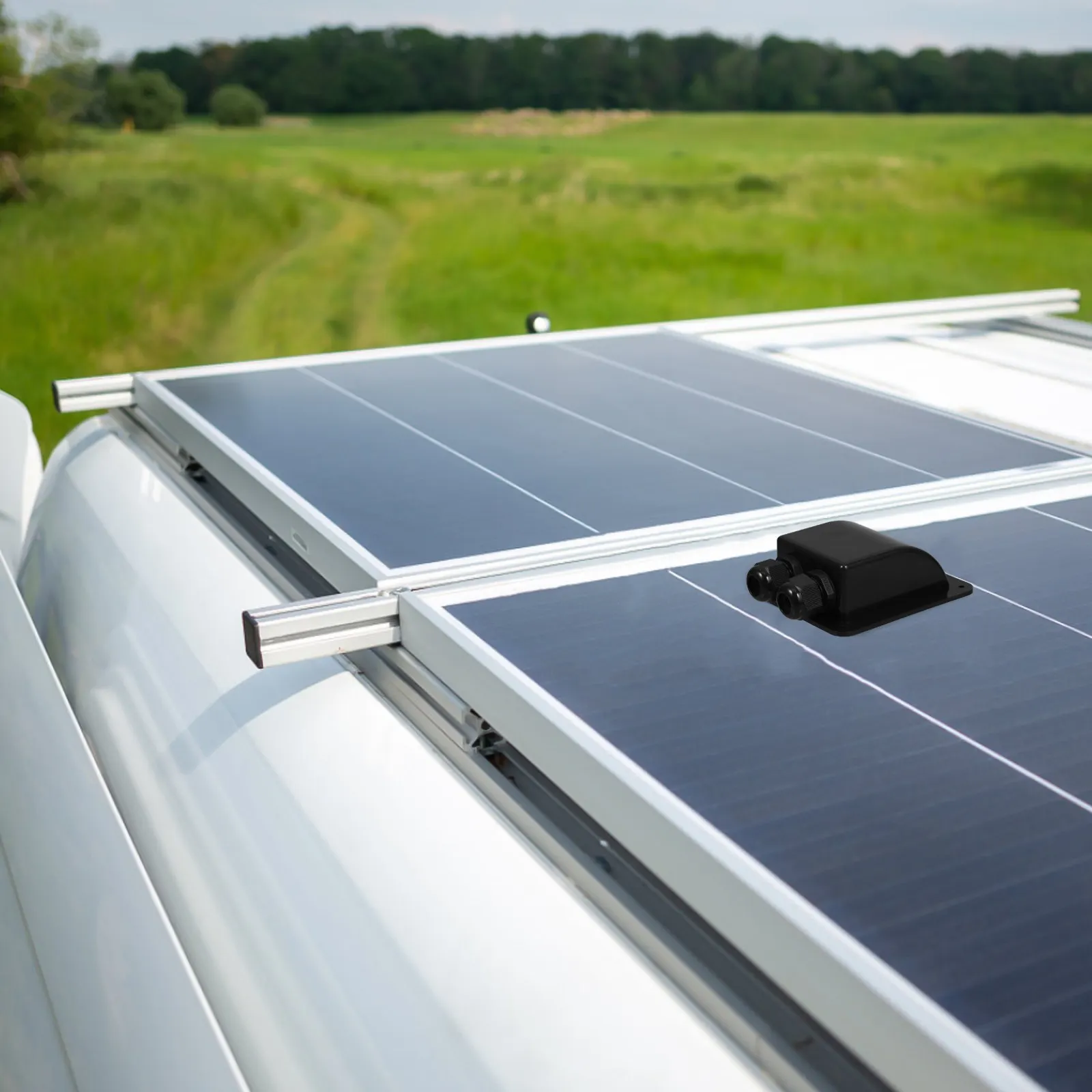 Solar Panel Cable Entry Glands Rv Accessory Camper Roof Glands Box Weatherproof Impact Resistant Secure Connection No Tools