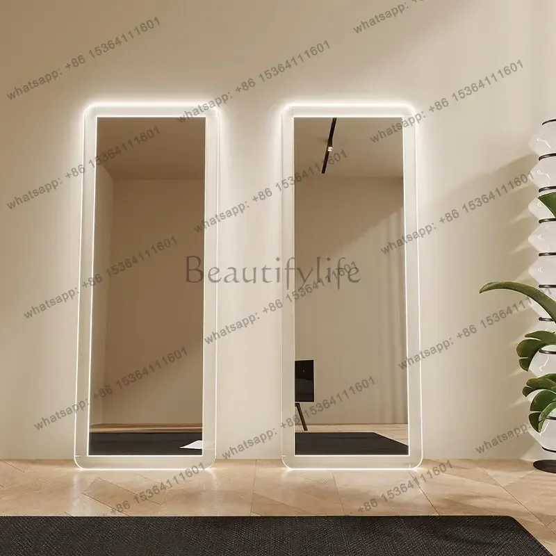 LD Light Modern Mirror Moving Standing Living Room Full Body Bedroom Funky Bathroom Long Mirror   Home Decorations