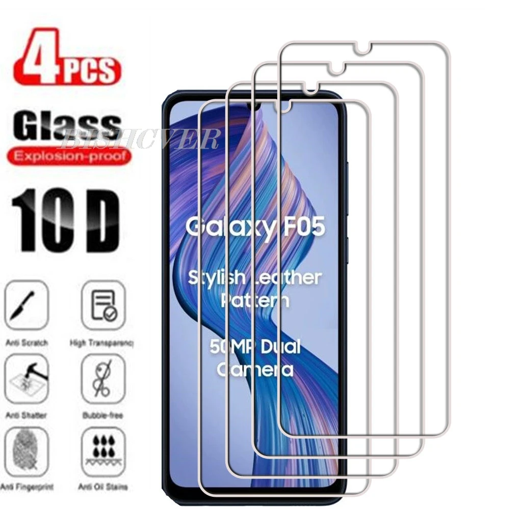 4Pcs Tempered Glass FOR Samsung Galaxy M05 F05 6.74