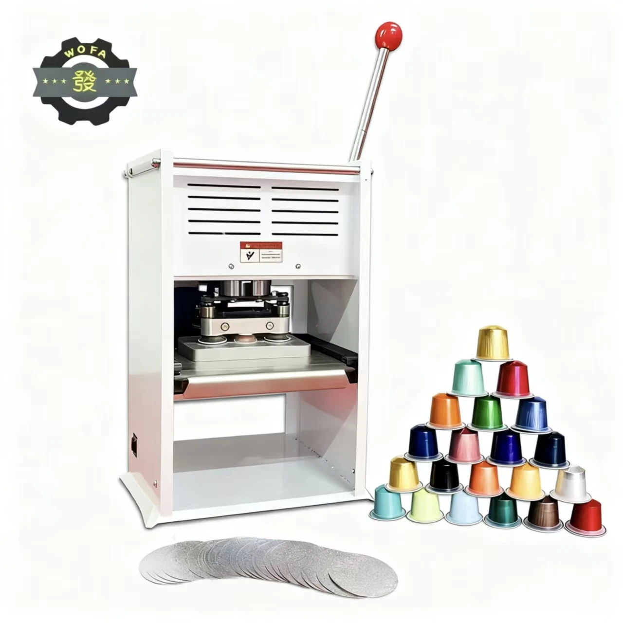 Simple Manual K-cup Coffee Capsule Sealing Machine, Capable of Sealing Aluminum Foil Capsule Cups, Customizable Size Available