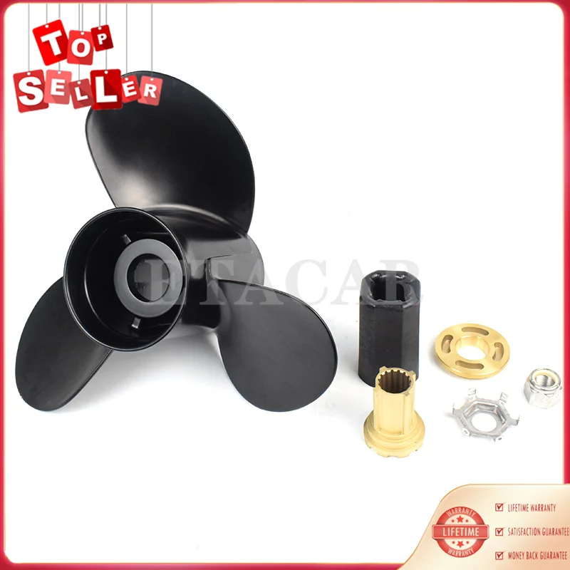 Marine Boat Outboard Propeller 13 1/4 x 17 Aluminum Alloy 48-77344A45 For Mercury 60 75 90 100 115 125 HP Accessory Set 3 Blades