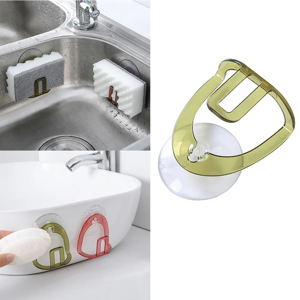 3 Pcs Storage Racks Sponges Soap Dispenser Cubby Shelf Suction Cup Drain Kitchen Sink