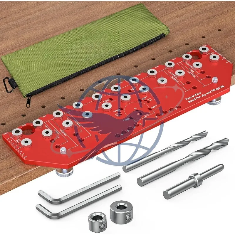 2-In-1 35mm Aluminum Alloy Hinge Punching Positioner Set Handle Drawer Clothing Cabinet Door Panel Hinge Drilling