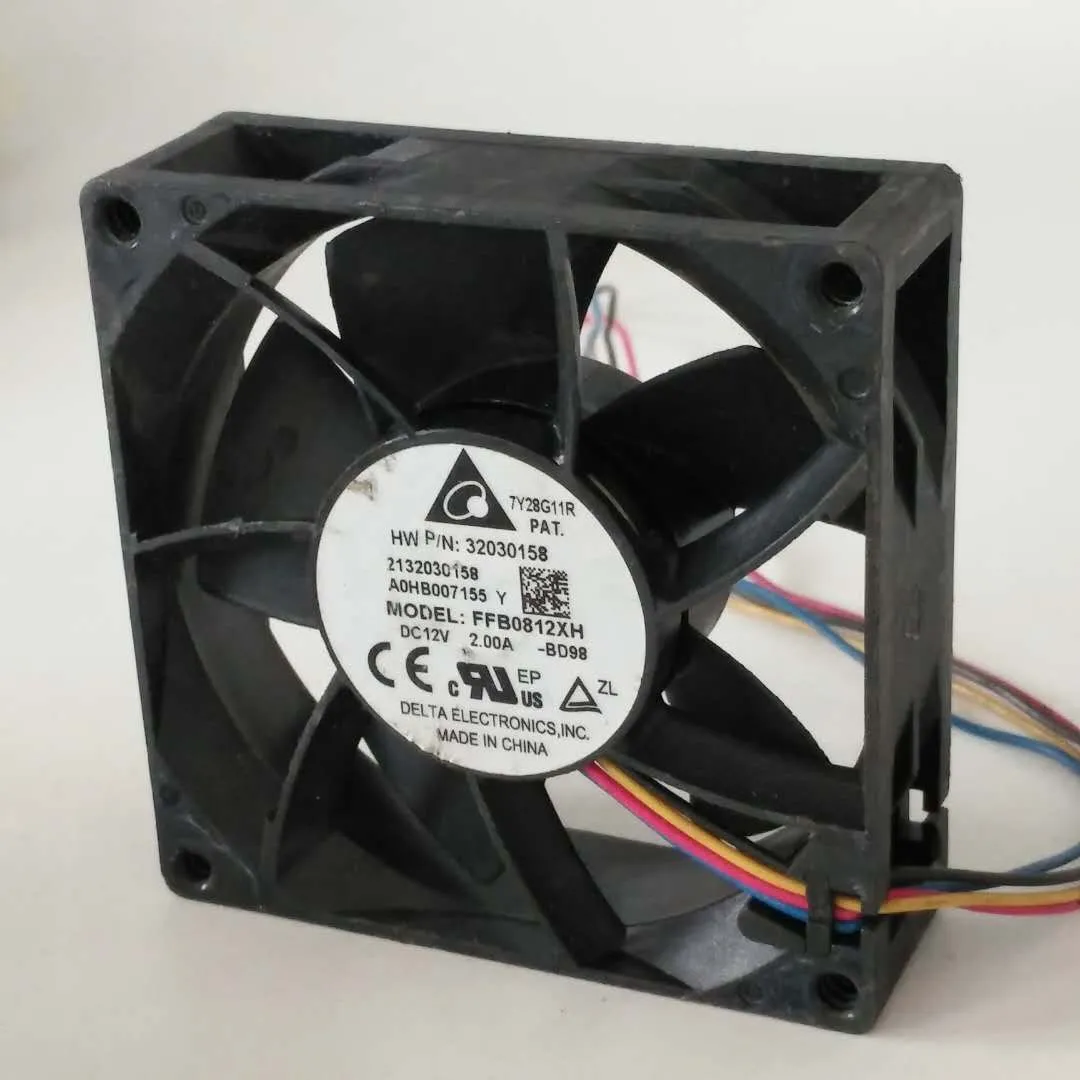 FFB0812XH-ventilador de refrigeración de servidor axial, potente, Pwm, CC de 12V, 2A, 4 pines, 8025, 80mm, 80x80x25mm, 1 pieza