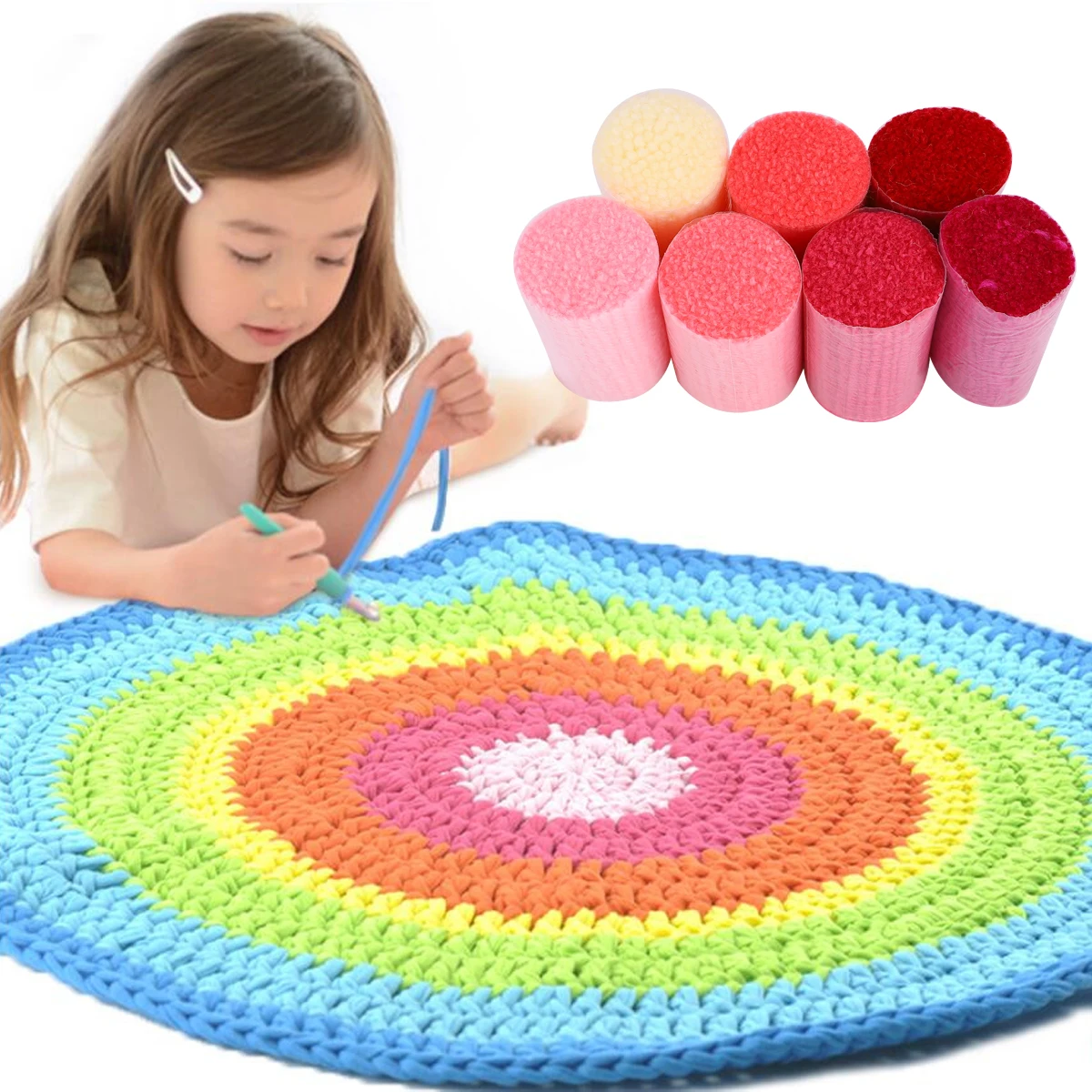

18pcs Cross Stitch Cotton Yarn Threads for Sewing Pillow Carpet Birthday Decor Clothes Accessories