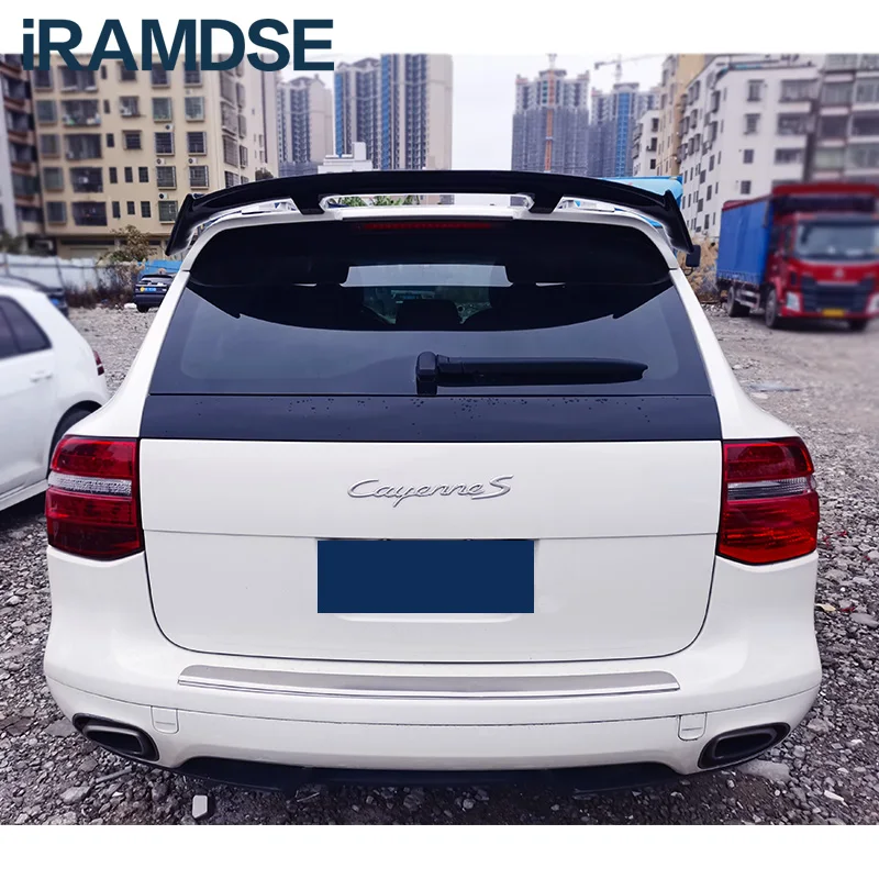 Carbon Surface Spoiler ABS Material Car Rear Trunk Roof Spoiler For Porsche Cayenne Universal