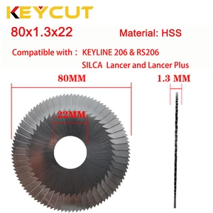 SILCA SG6 300SF 80x1.3x22 Milling Cutters used with SILCA Lancer SILCA Lancer Plus KEYLINE 206 & RS206 key Machines