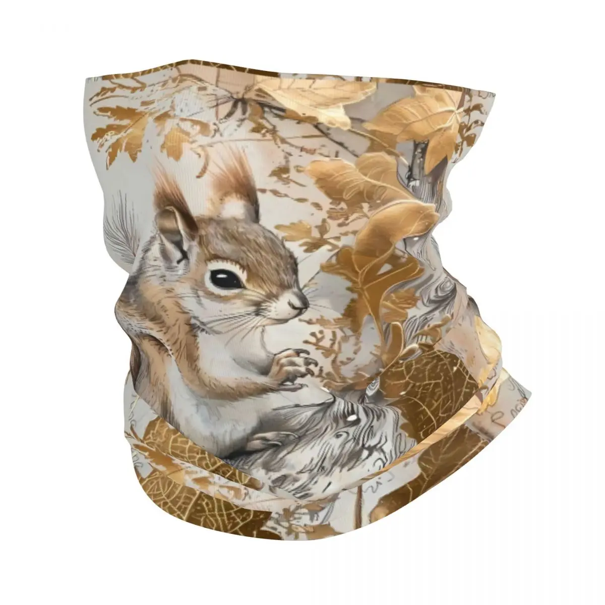 Squirrel Scarf Neckerchief Neck Face Mask Polyester