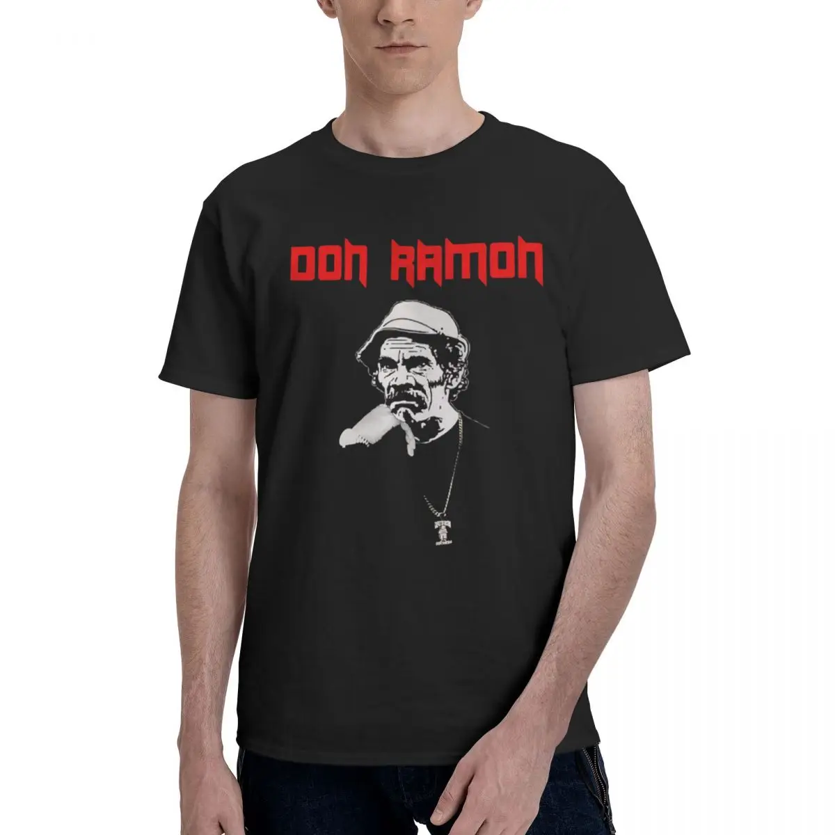 

Don Ramon, Chapulin Colorado 100% Cotton Casual Breathable Confortable Anime Short Sleeve T-Shirt Men's Wear