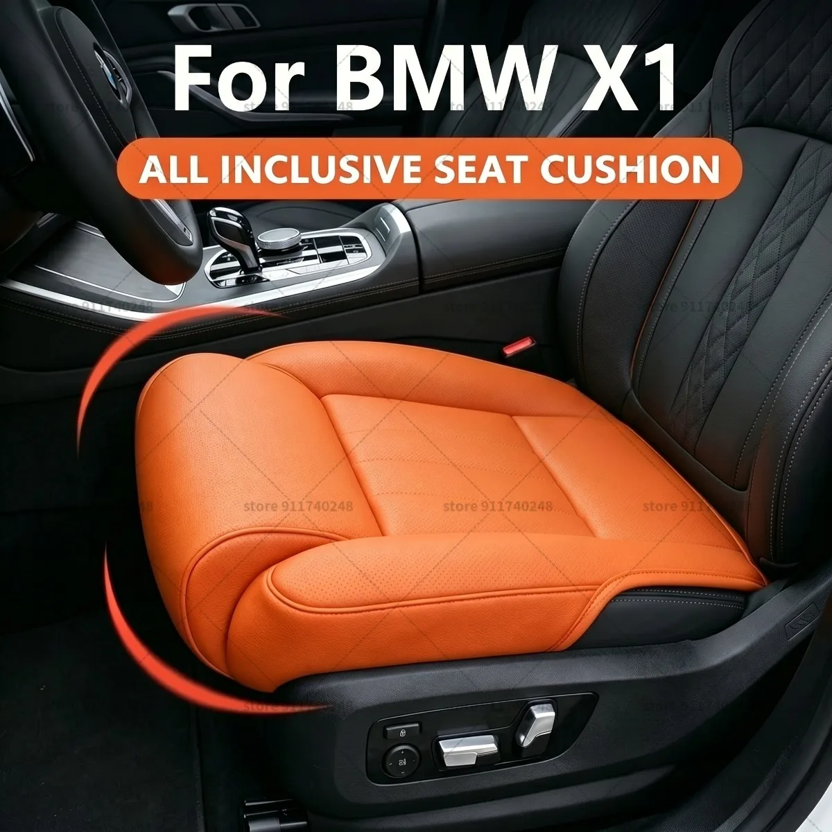 

For BMW X1 Seat Leg Support Extension Cushion Thigh Support Pillow Memory Foam Leather Leg Extender Interior Accessories