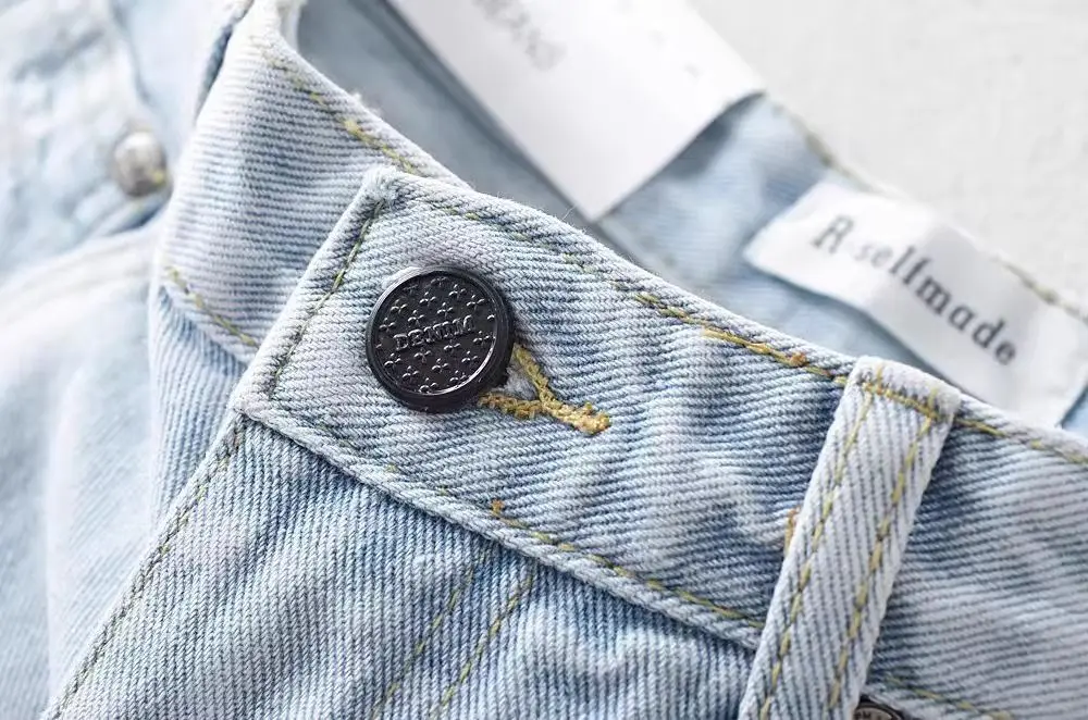 New Ripped Denim Shorts Rough Edge Design High Waist Loose Casual Jeans Hot Pants Booty Shorts