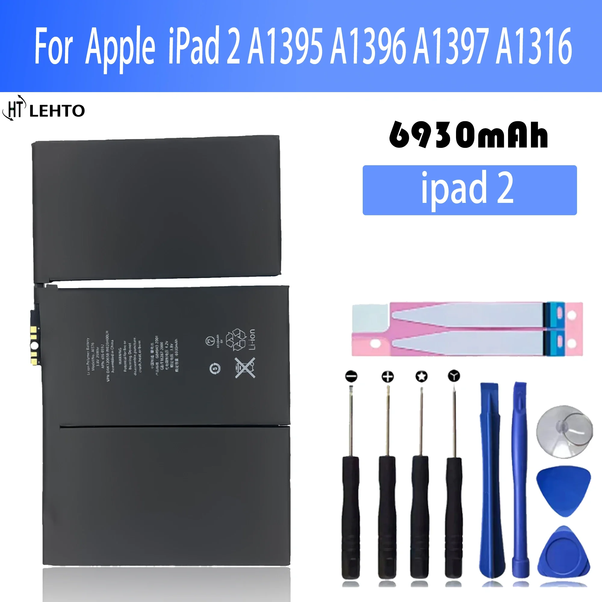 

EOENKK A1376 Battery For APPLE iPad 2 A1395 A1396 A1397 A1316 Repair Part Original Capacity Tablet Pad Batteries Bateria