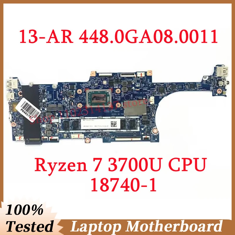 

Для HP X360 13-AR 448.0GA08.0011 с процессором Ryzen 7 3700U 18740-1, материнская плата для ноутбука, высокое качество, 100% протестировано, работает хорошо