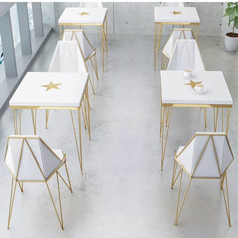 Picture 6: Nordic Internetcasual music bar restaurant dining table chair bar coffee solid wood dining table and chair combination