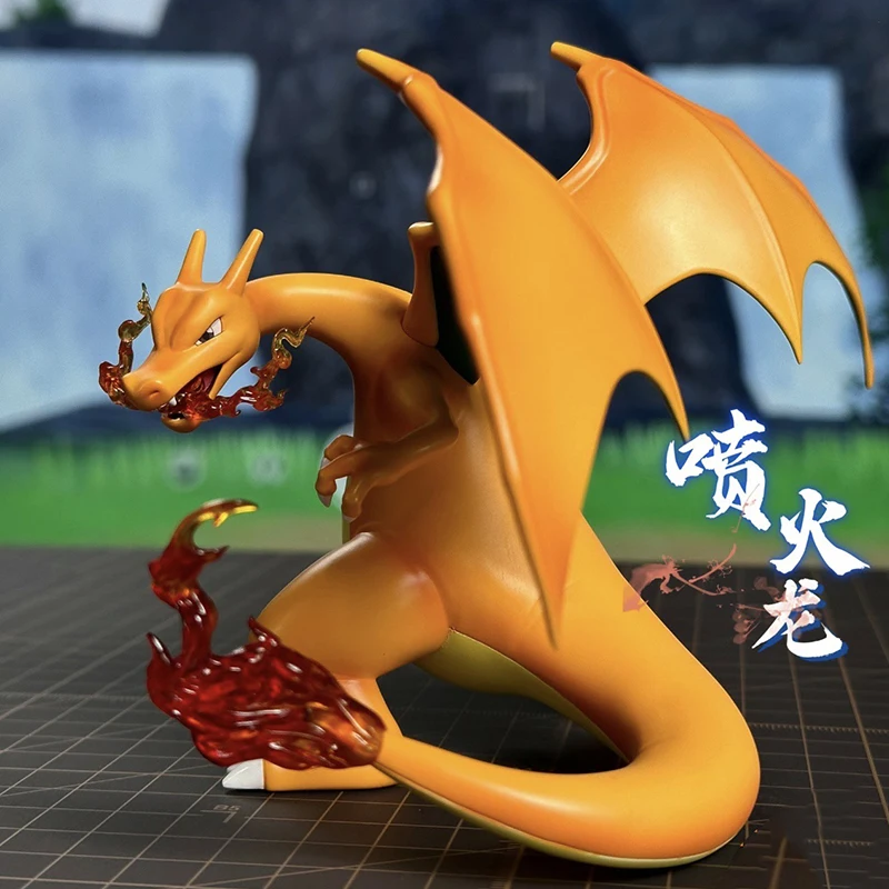 Anime Pokemon Gk Figures Charizard Fire Dinosaur Action Figure Pvc Model Statue Desktop Collection Decoration Doll Kid Toy Gift