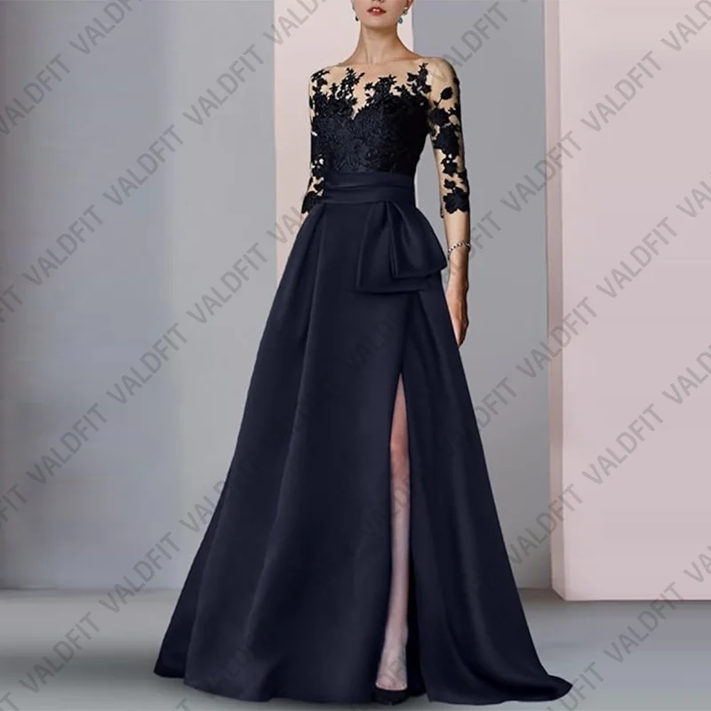 Customized A Line Black Mother of the Bride Dresses with Sleeves Wedding Party Dress vestidos de fiesta elegantes 2024 para boda