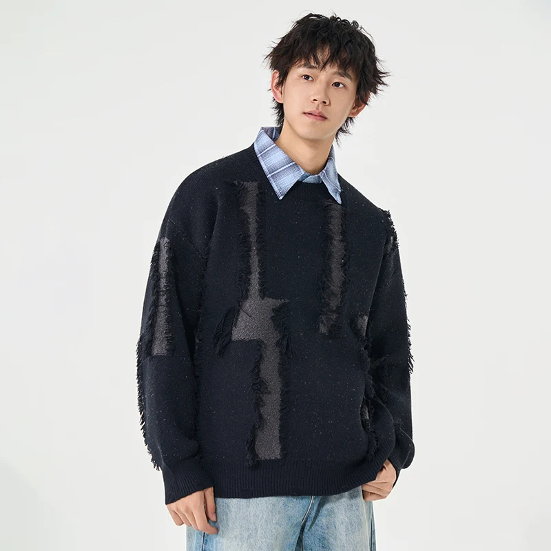 

Новый зимний теплый вязаный свитер высокого качества для дома и отдыха, удобная универсальная ветрозащитная дышащая мужская домашняя одежда с капюшоном