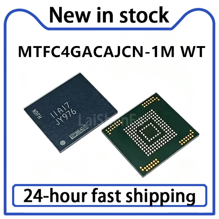 1PCS New MTFC4GACAJCN-1M WT Silk Screen JY976 FBGA153 4GB Storage Chip IC in Stock