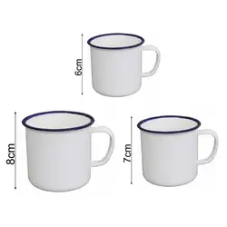 Unique Milk Cup Reusable Retro Style Enamel Practical Non-sliding Base Drink Mug Water Cup Multi-use