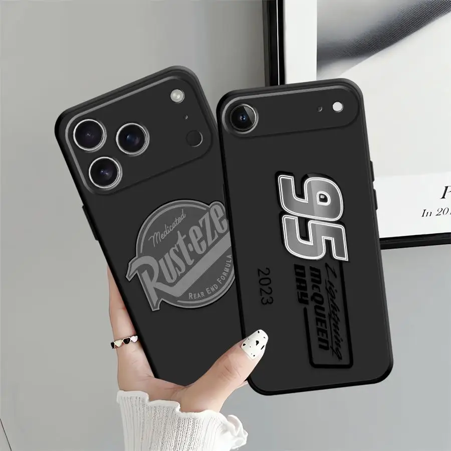 Disney Lightning McQueen Soft Back Phone Cover Case for iPhone X XS XR 7 8 11 13 Mini 15 Plus 14 12 17Air SE 17 16 Pro Max