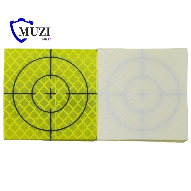 100 pz Formato 60mm 20 30 40 50 80mm Foglio Riflettore Per Stazione Totale Rilievo Geografia Fluorescente Verde Copriletto Adesivo Riflettente