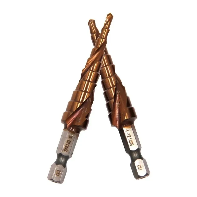 

For Drill Bit Tool M35 Cobalt Containing Hexagonal Spiral Step Drill Stainless Steel Tapping 3/4-12mm Pagoda Drill Cutting Tool