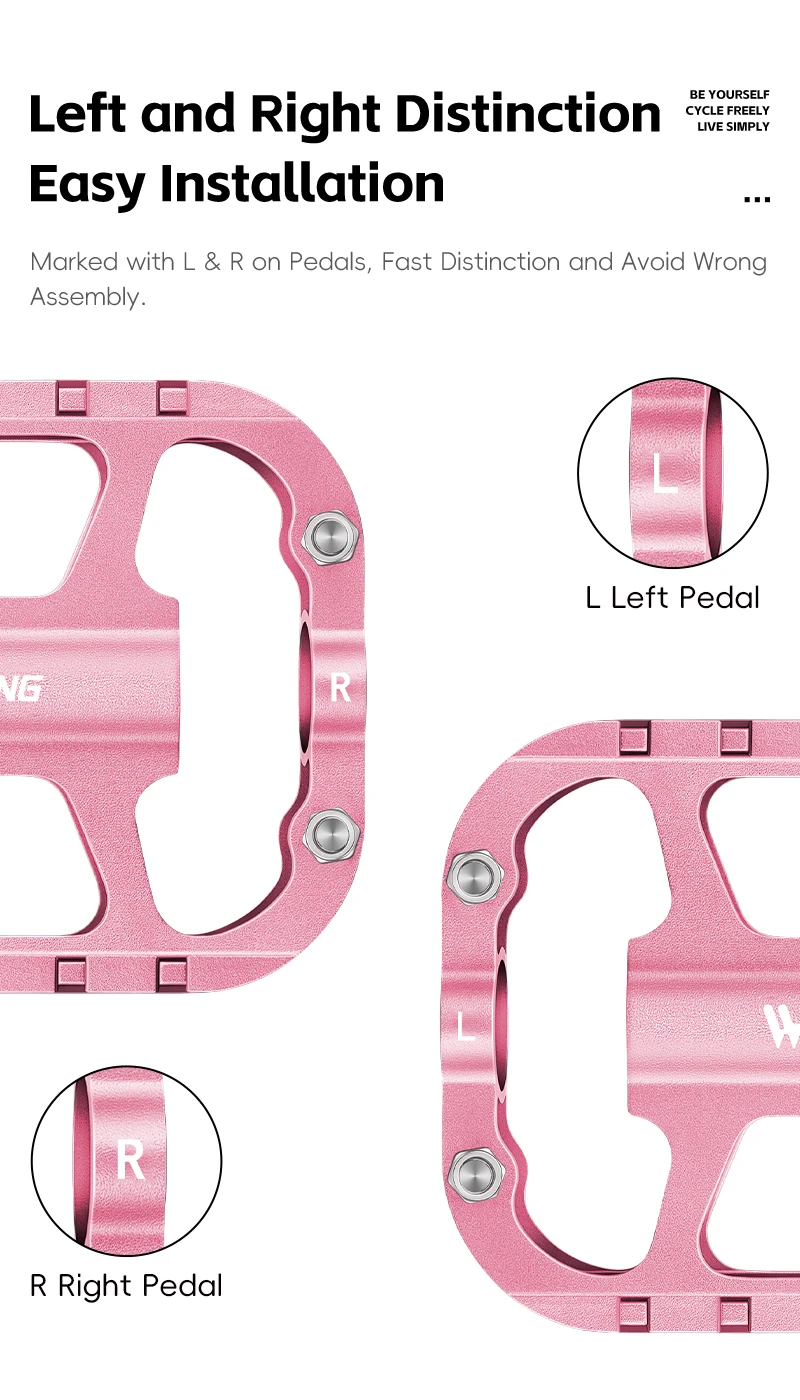 WEST BIKING Fahrradpedale mit Schnellspanner, Aluminiumlegierung, 3 abgedichtete Lager, rutschfest, 14 mm Cr-Mo-Achse, leichte MTB- und Rennradpedale – Detail 11