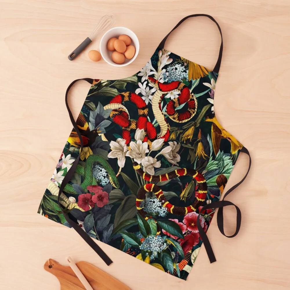 

Birds and Snakes II Apron waiter Customizable Woman Kitchens Woman Chef Uniform Women Apron