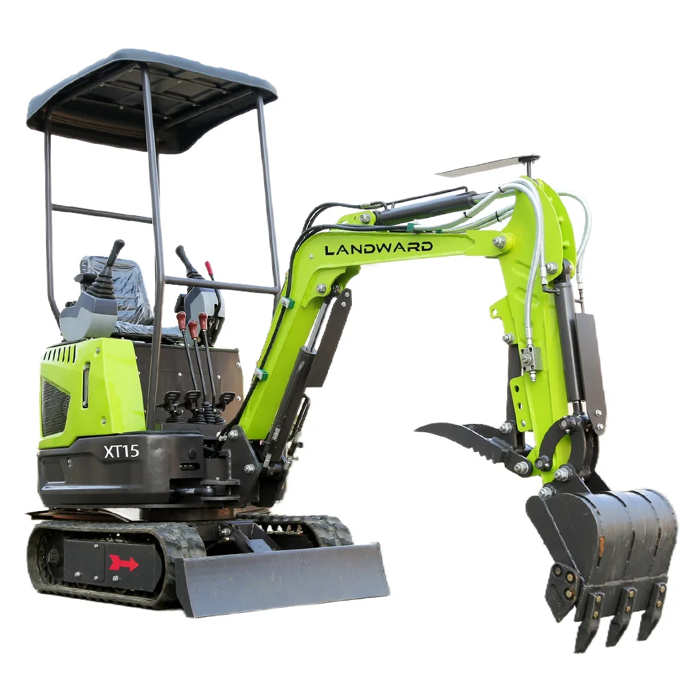Minibagger 1 Tonne EPA-Motor Raupen-Mikrobagger 1,5 Tonnen Bagger Hydraulischer Bauernhof Kleiner Bagger Kostenloser Versand Maßgeschneidert