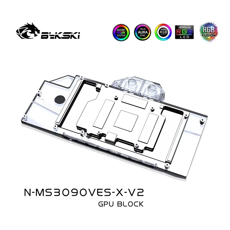 Imagem -05 - Bloco de Água de Bykski Gpu para Msi Geforce Rtx 3080 3090 Ventus 3x 10g oc Placa Gráfica Vga Liquild Cooler 12v 5v N-ms3090ves-x-v2