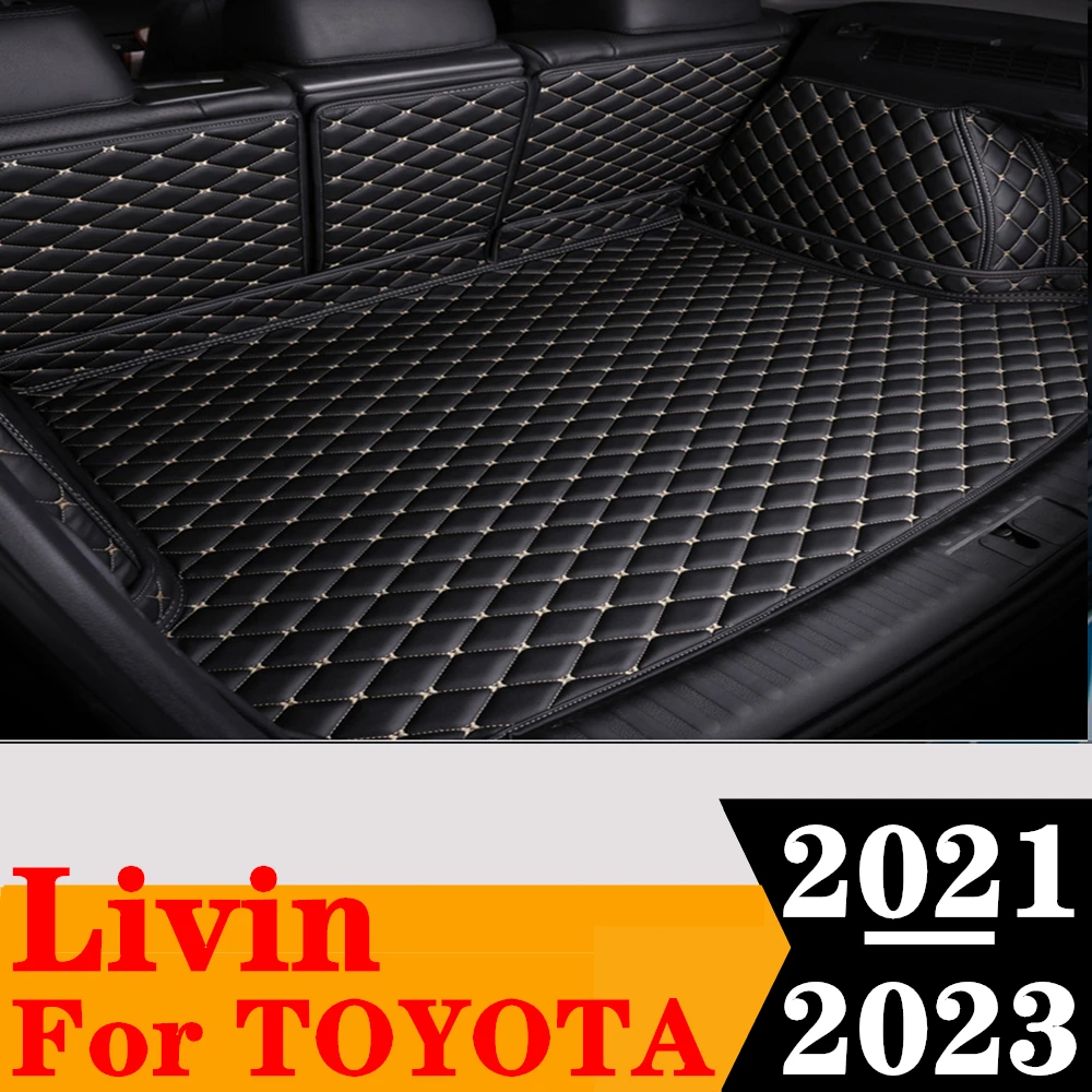 Custom Full Set Car Trunk Mat For Toyota Livin 2023 2022 2021 Rear Cargo Liner Tail Boot Tray luggage Pad Vehicles Carpet Parts