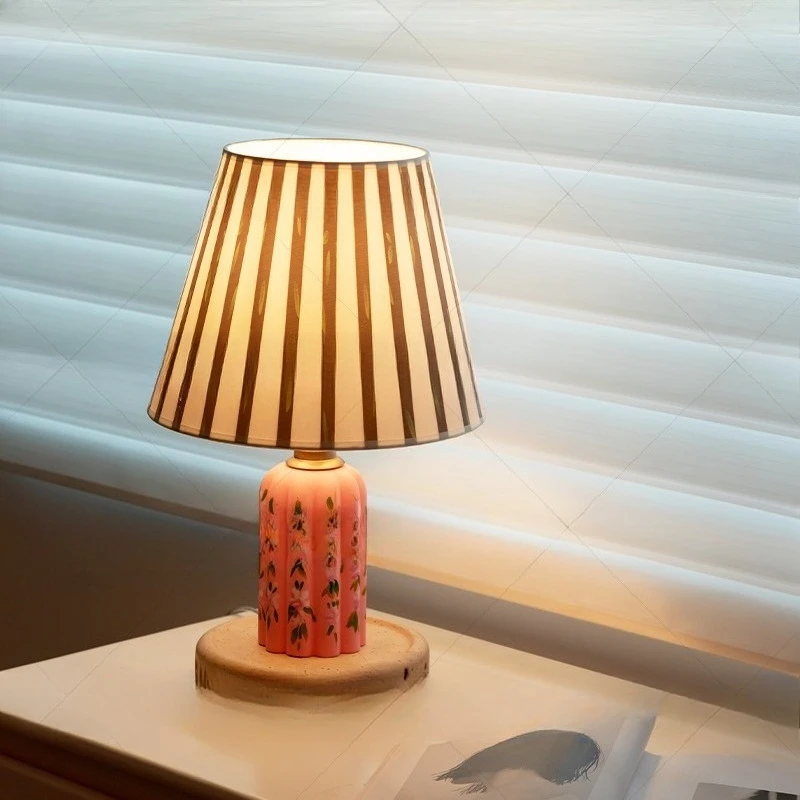 Candeeiro de mesa americano rural pastoral moderno simples quarto cabeceira cama e atmosfera de café da manhã