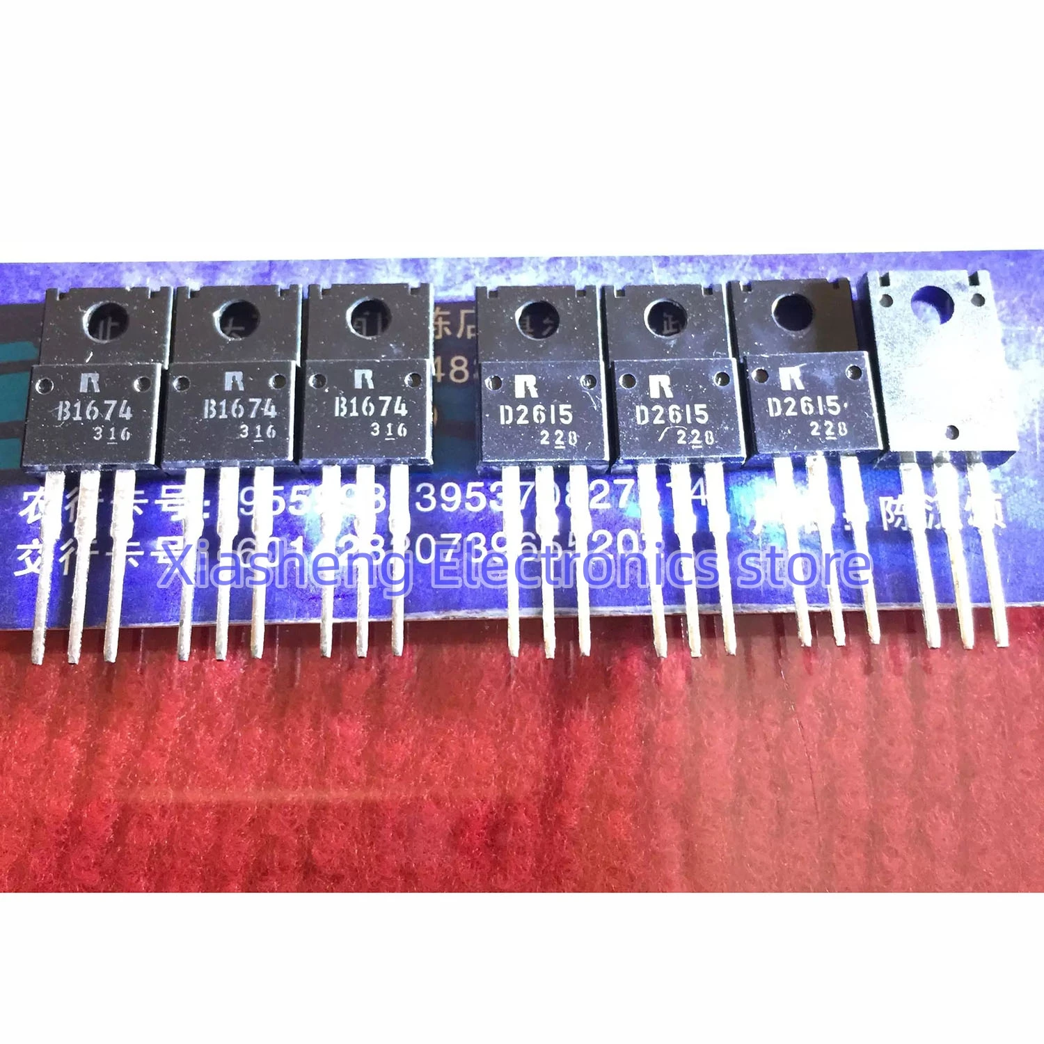 

New Original 5Pairs 2SB1674 B1674 + 2SD2615 D2615 TO-220F Transistor In Stock Good Quality