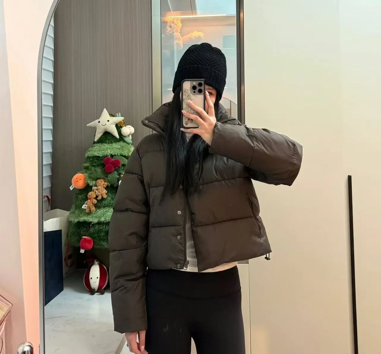 

Winter women's stand up collar warm puff down jacket