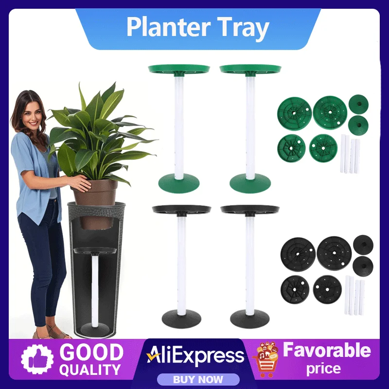 

Вставки для наполнителя цветов 2 комплекта. Универсальное использование. Регулируемая подставка для растений. Стильный дизайн. Простая установка для большого контейнера.