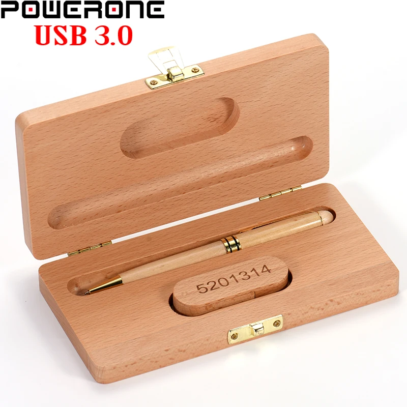 Chiavetta USB 3.0 Chiavetta USB a sfera Chiavetta USB in legno 128 GB Logo personalizzato gratuito Chiavetta USB da 64 GB Confezione regalo di nozze