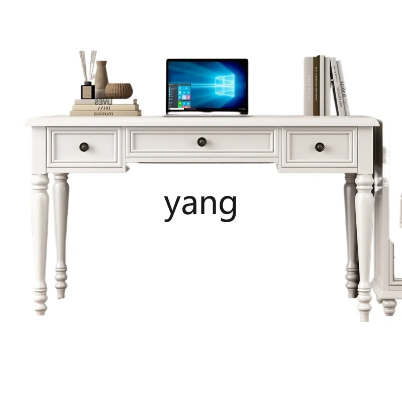 

LH all solid wood desk and chair combination writing desk office computer desk small apartment furniture