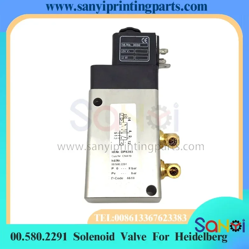 ハイデルベルクMOソレノイドバルブ00.580.2291 XL106 XL105 XL75 CD102 SM102 CD74 SM74 SM52印刷機部品用