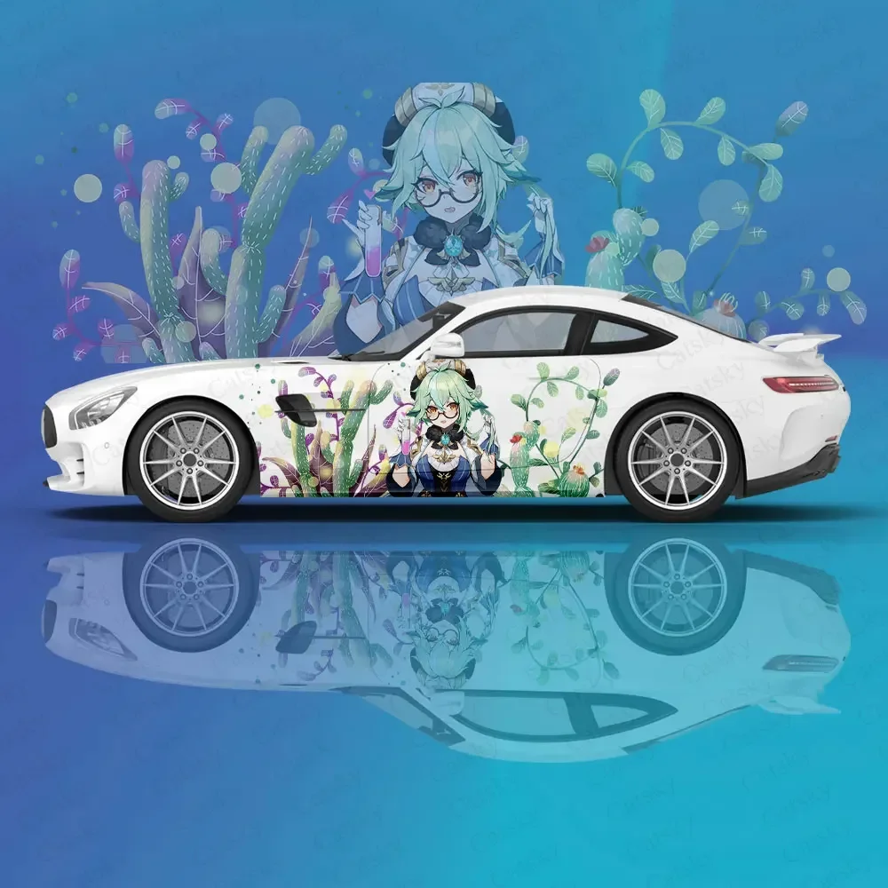 Genshin Impact Sucrose animal Car Decal Protective Film Vinyl Racing Side Graphics Wrap Accessories Spray Paint auto Stickers