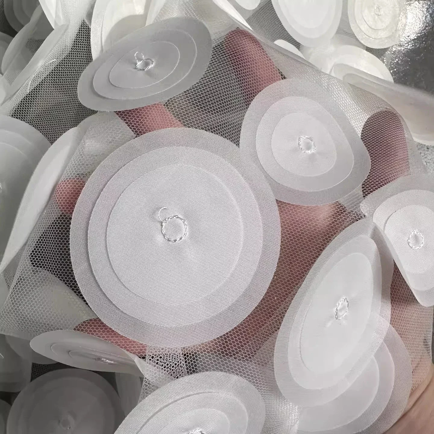 مجسمة قطعة قطع دائرية منظور شبكة النسيج الخياطة فستان الزفاف ثوب مسائي التخرج مصمم DIY النسيج